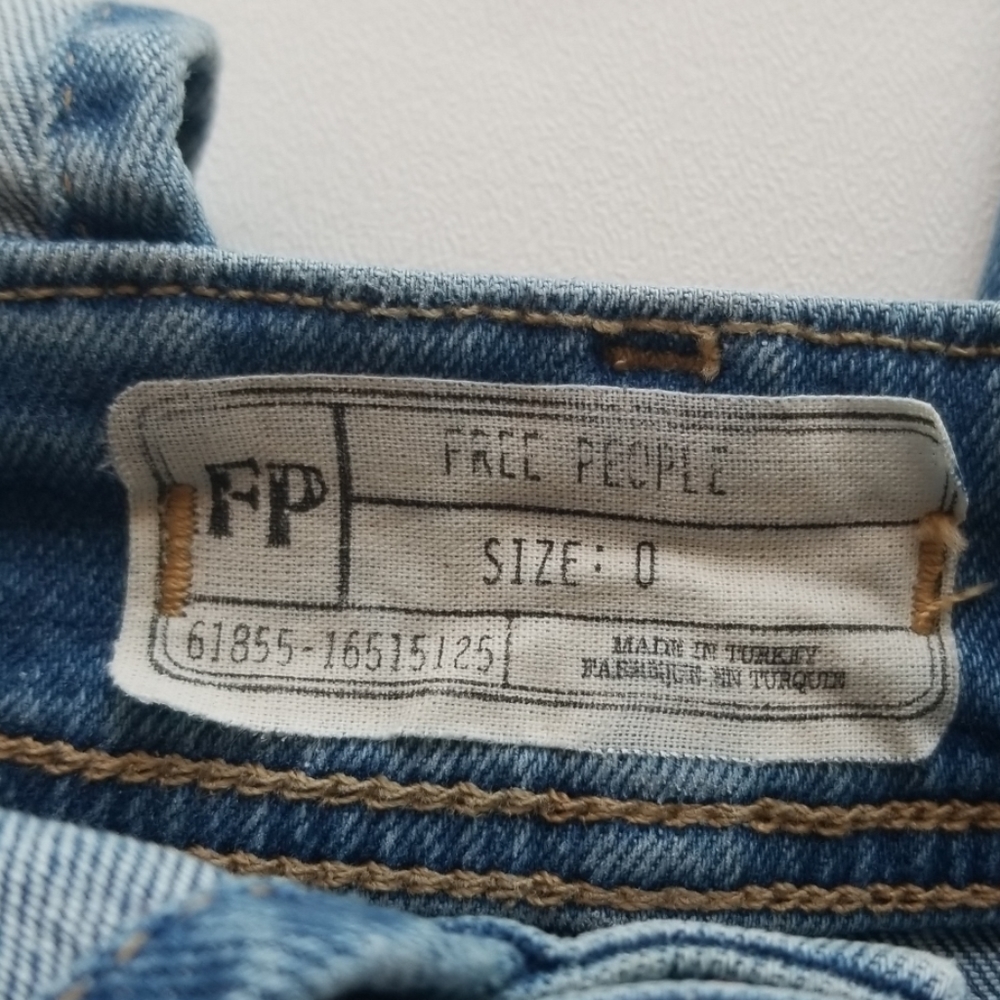 Free people denim overall size 0 - Picture 6 of 8